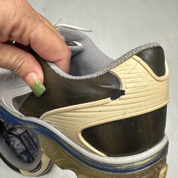 FootJoy Sport Golf Shoes Men’s 9.5M – White/Blue – Spiked Cleats – Read - Picture 7 of 11